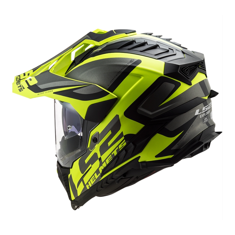 Endurohjelm LS2 MX701 Explorer Alter sort-grå-fluogul