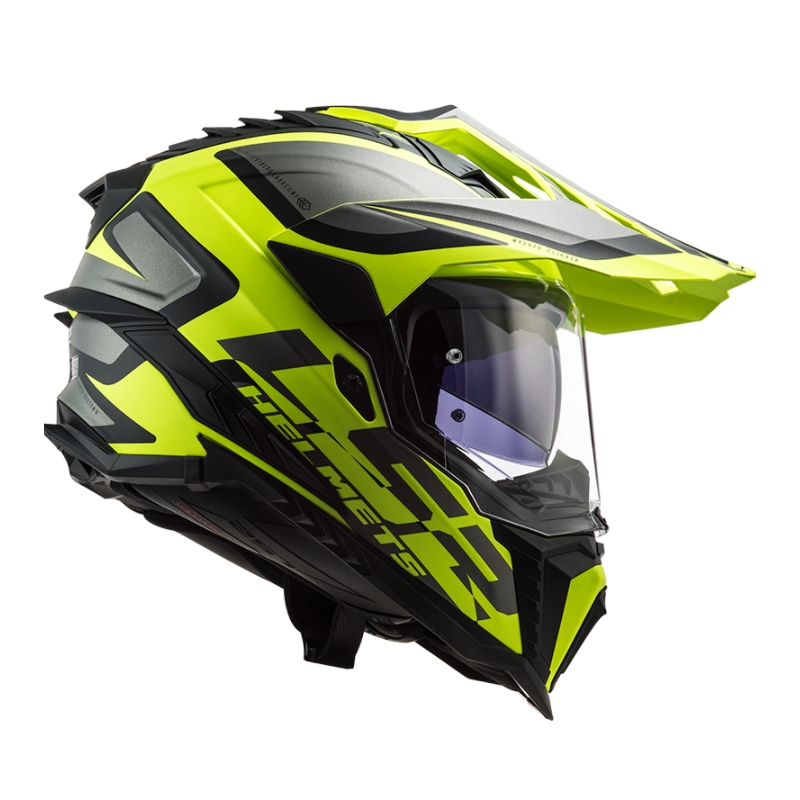 Endurohjelm LS2 MX701 Explorer Alter sort-grå-fluogul