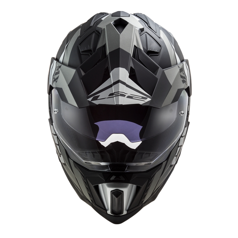 Endurohjelm LS2 MX701 Explorer Atlantis sort-grå-hvid