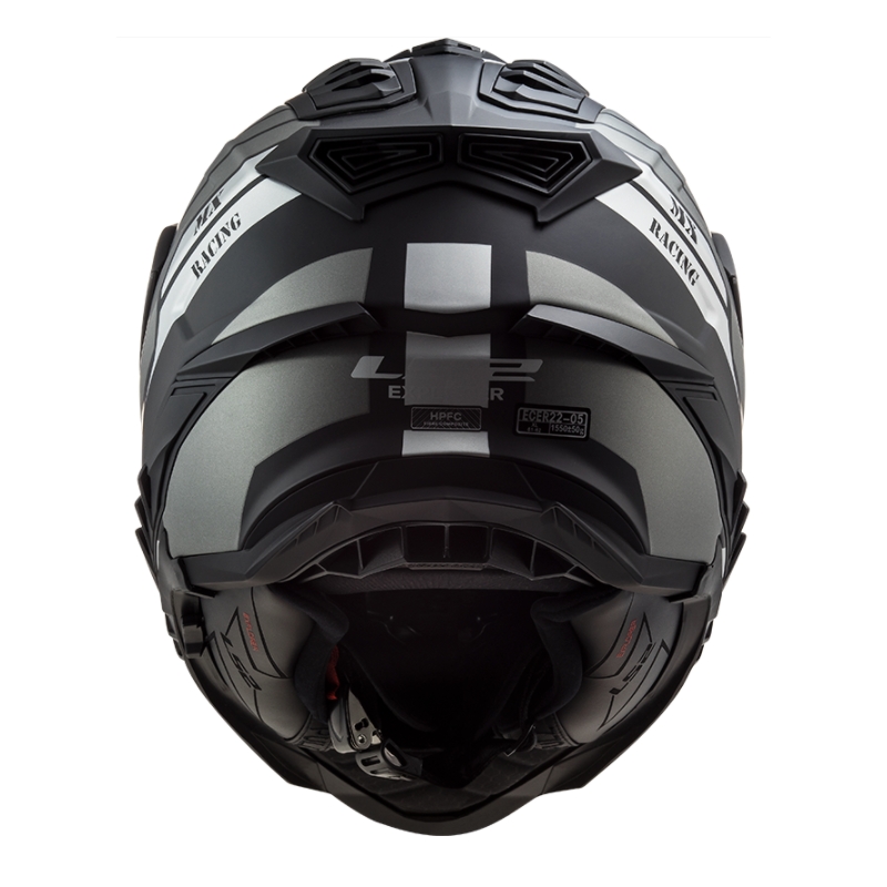Endurohjelm LS2 MX701 Explorer Atlantis sort-grå-hvid