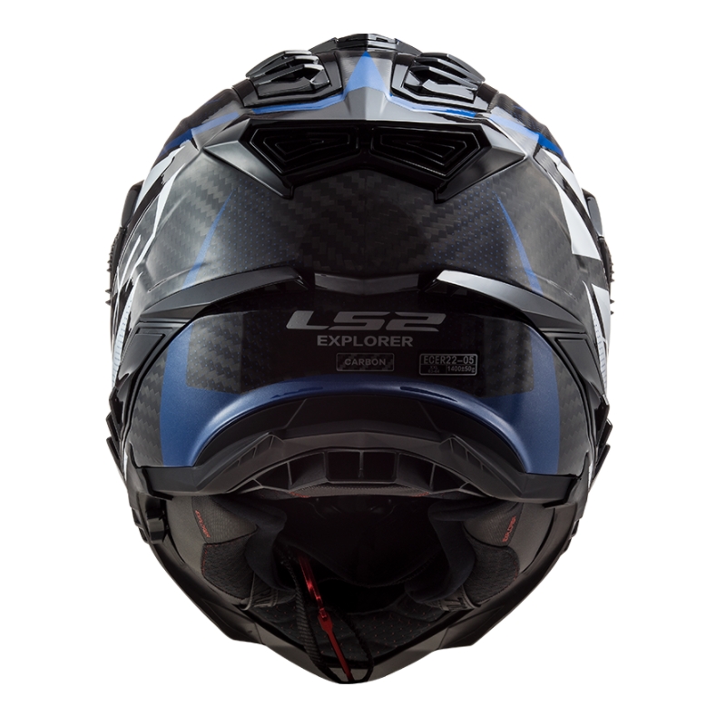 Endurohjelm LS2 MX701 Explorer C Focus hvid-blå-rød