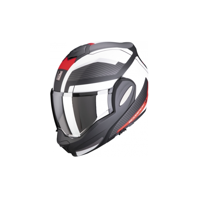 Flip-up hjelm Scorpion EXO-TECH Trap sort-hvid-rød