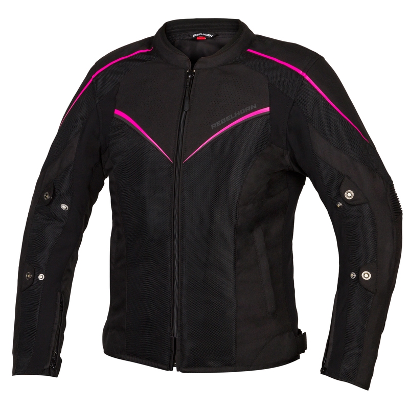 Rebelhorn Hiflow IV Black-Fluo Pink motorcykeljakke til kvinder udsalg