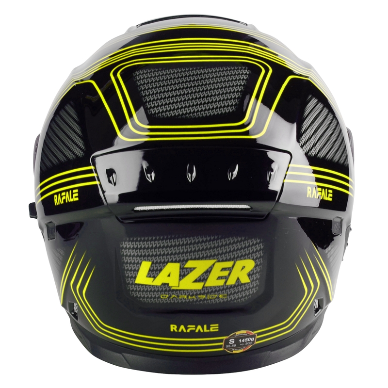 Integral motorcykelhjelm Lazer Rafale EVO Darkside sort-grå-fluogul udsalg