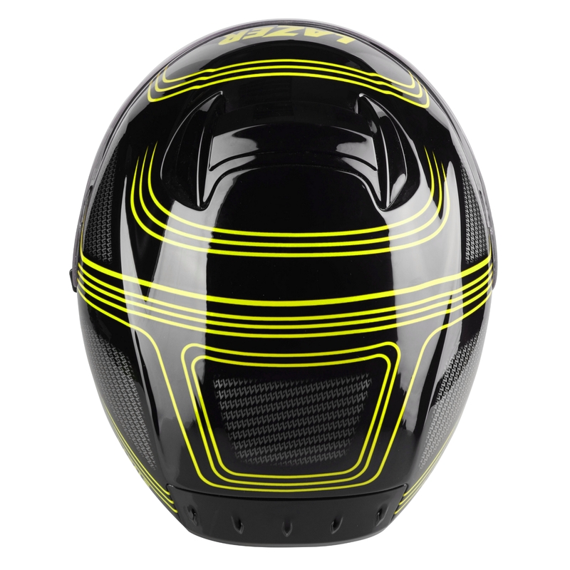 Integral motorcykelhjelm Lazer Rafale EVO Darkside sort-grå-fluogul udsalg