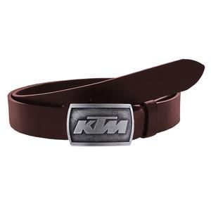 Moto-bælte i læder med spænde KTM brun