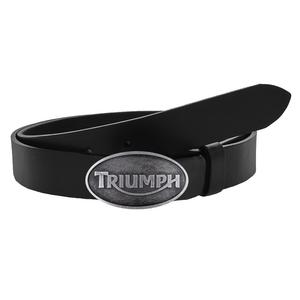 Moto-bælte i læder med Triumph-spænde