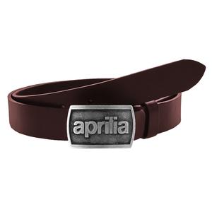 Moto-bælte i læder med spænde Aprilia brun
