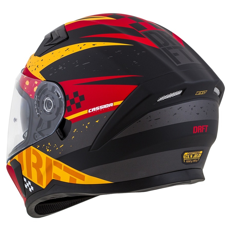 Integral motorcykelhjelm Cassida Integral 3.0 DRFT orange-fluorrød
