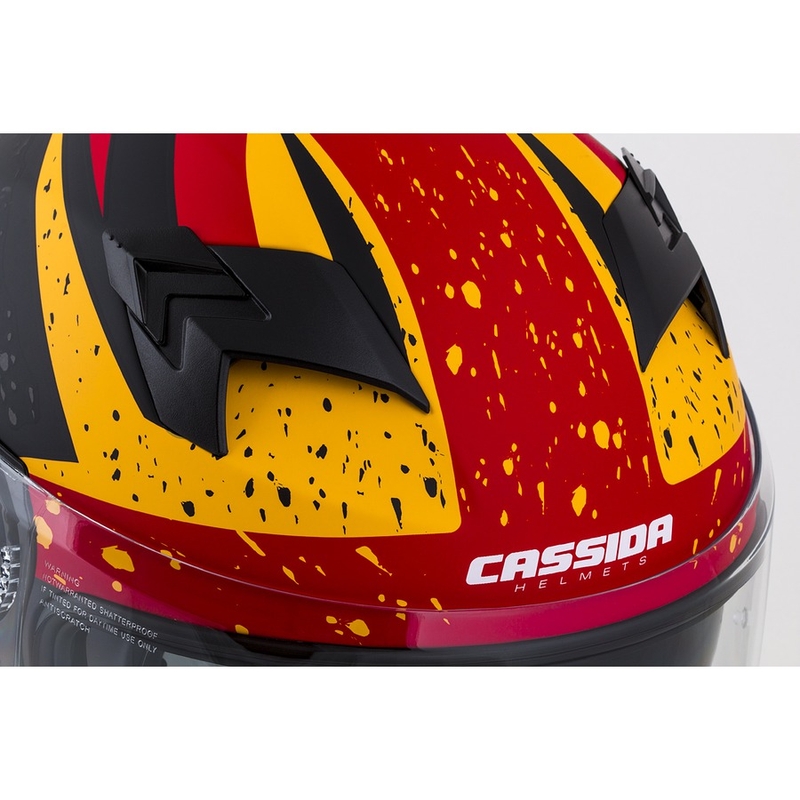 Integral motorcykelhjelm Cassida Integral 3.0 DRFT orange-fluorrød