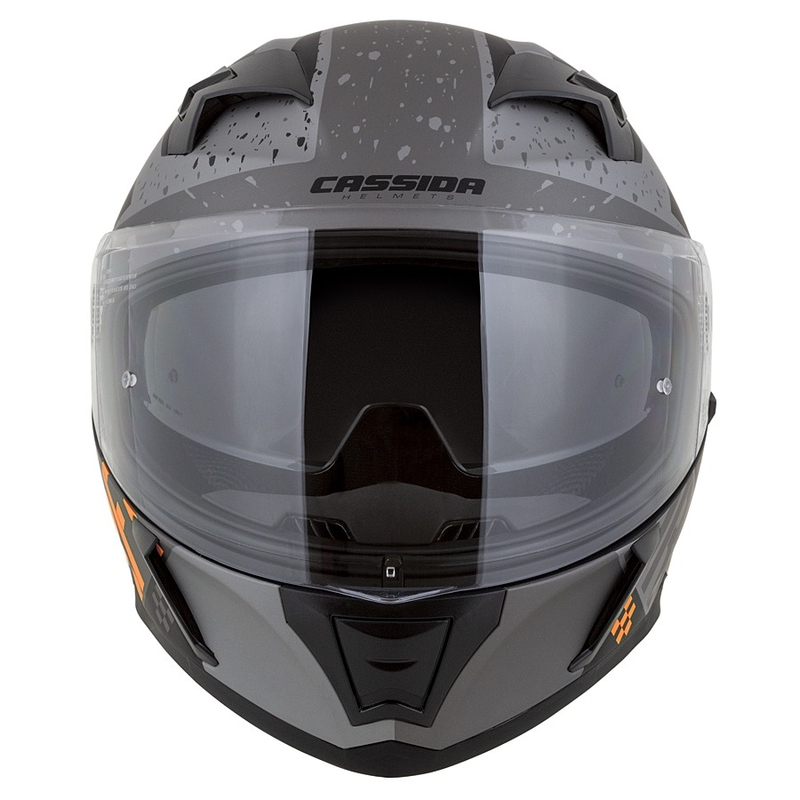 Integral motorcykelhjelm Cassida Integral 3.0 DRFT mat grå-sort-orange