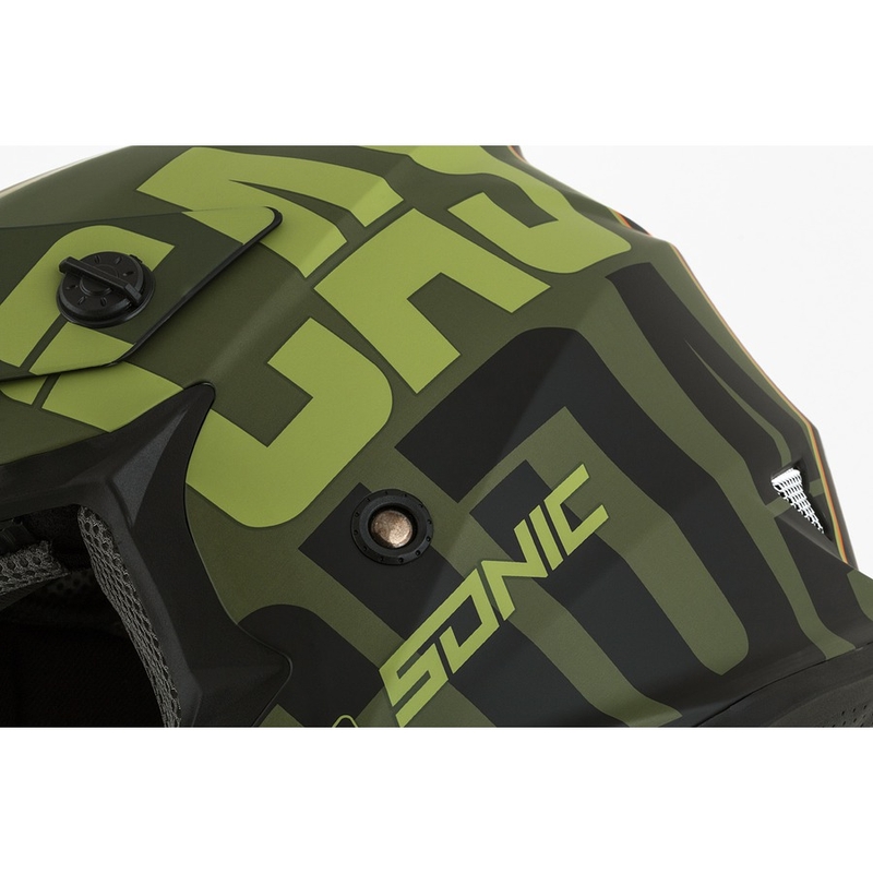 Cassida Cross Cup Sonic motocrosshjelm orange-grøn mat