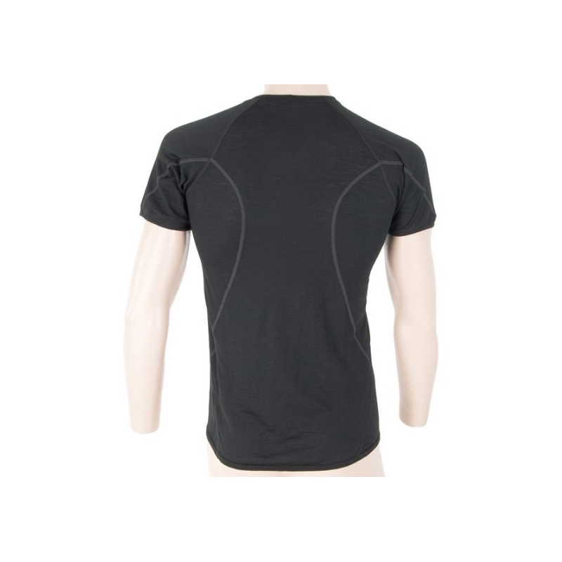 Pánské funkční triko Sensor Merino Active černé - krátký rukáv výprodej