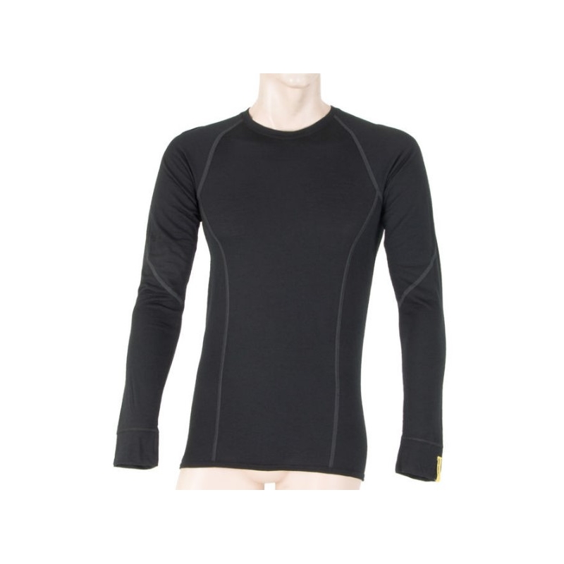 Pánské funkční triko Sensor Merino Active černé - dlouhý rukáv výprodej