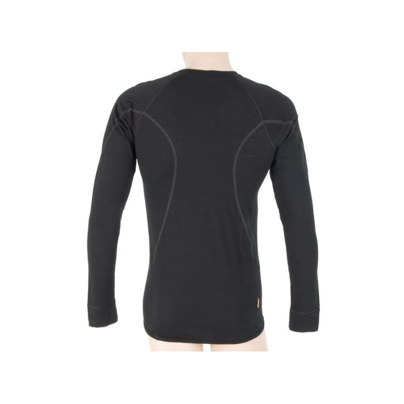Pánské funkční triko Sensor Merino Active černé - dlouhý rukáv výprodej