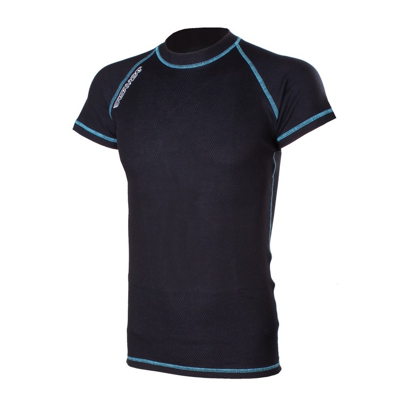 RSA Heat termotrøje sort-blå med korte ærmer