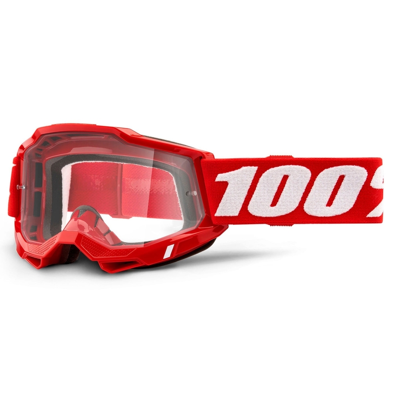Motocrossbriller 100% ACCURI 2 rød (klar plexi)