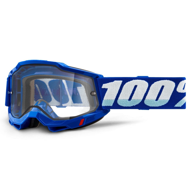 Motocrossbriller 100% ACCURI 2 blå (dobbelt klar plexi)