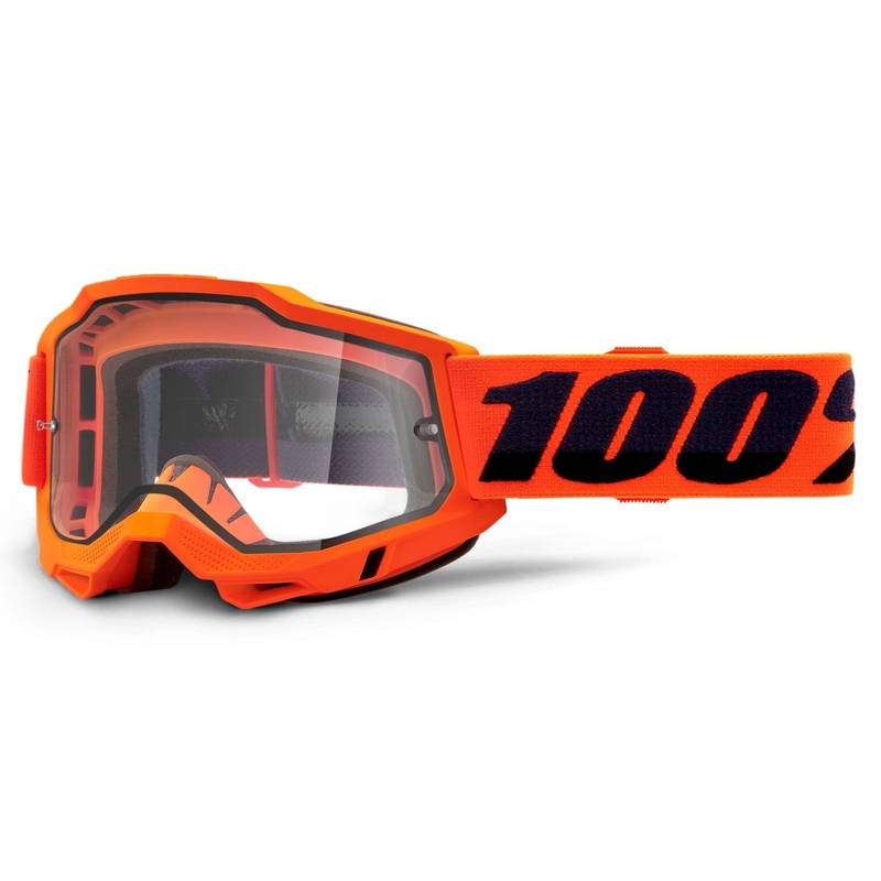Motocrossbriller 100% ACCURI 2 orange (dobbelt klar plexi)