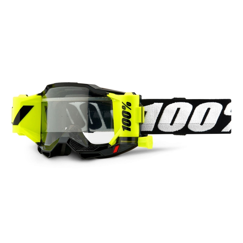 Motocrossbrille 100% ACCURI 2 Roll-Off sort (klar plexi)