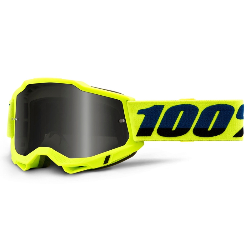 Motocrossbrille 100% ACCURI 2 fluogul (røget plexi)