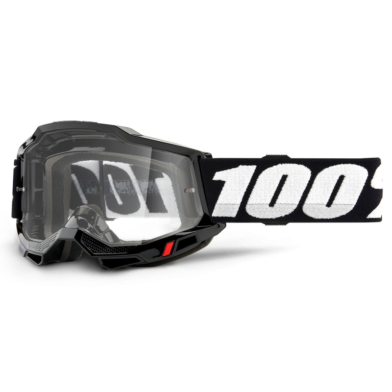 Motocrossbrille 100% ACCURI 2 OTG sort (klar plexi)