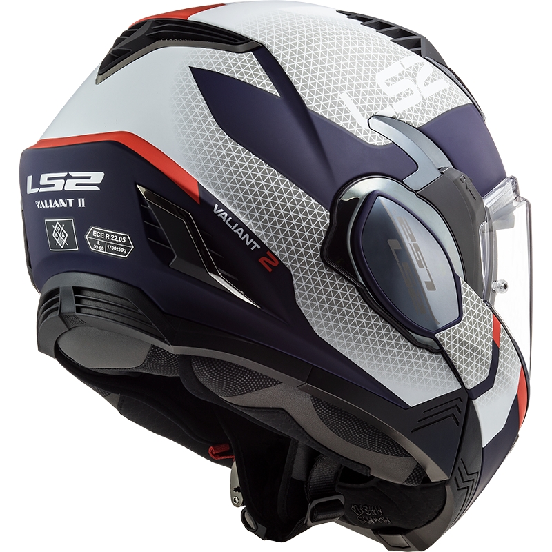 Flip-up motorcykelhjelm LS2 FF900 Valiant II Citius blå-hvid-rød