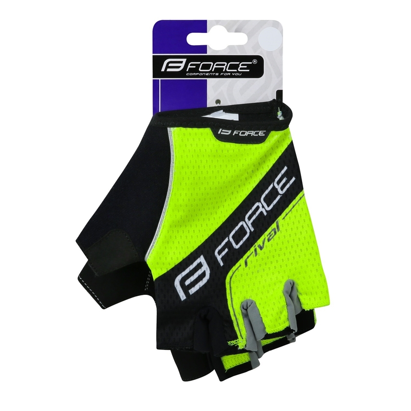 Rukavice FORCE Rival černo-fluo žluté výprodej