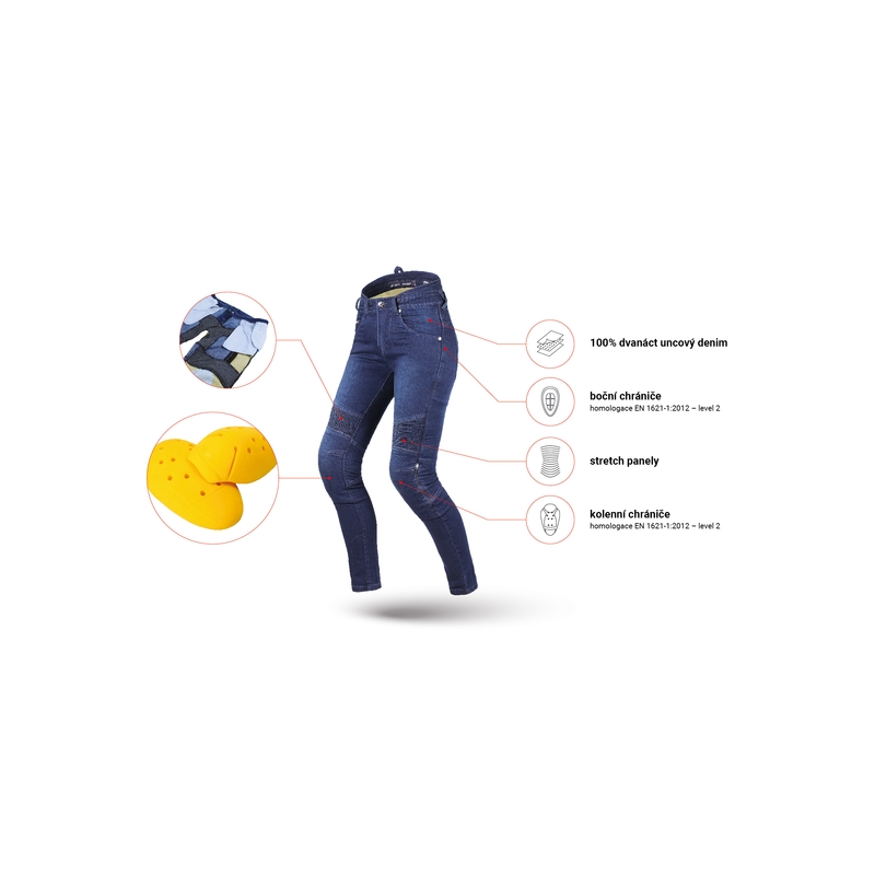Street Racer Spike II Slim fit CE blå jeans til kvinder