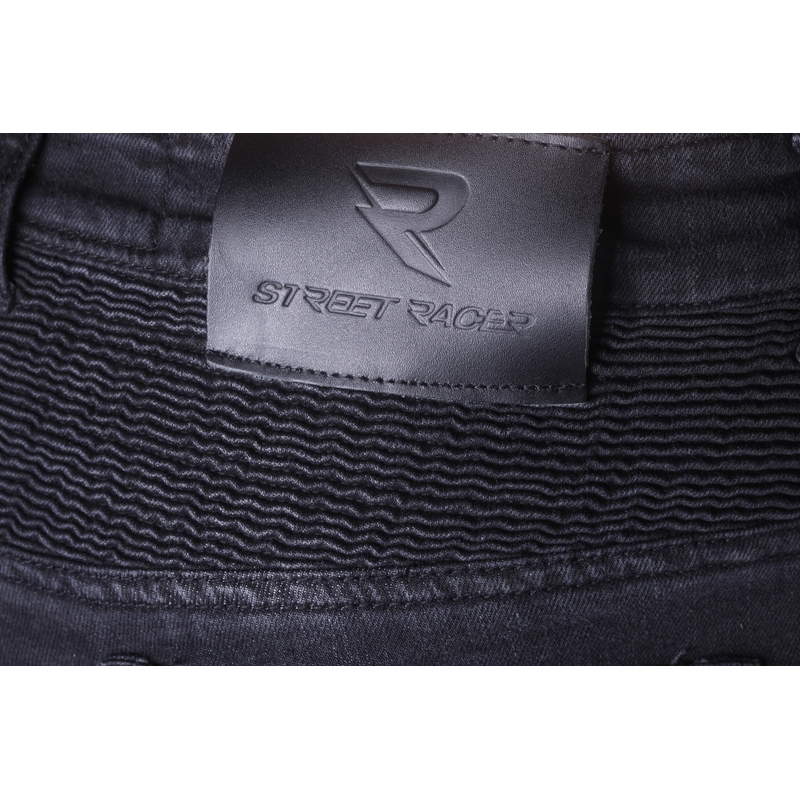Cropped motorcykeljeans Street Racer Spike II CE Sort