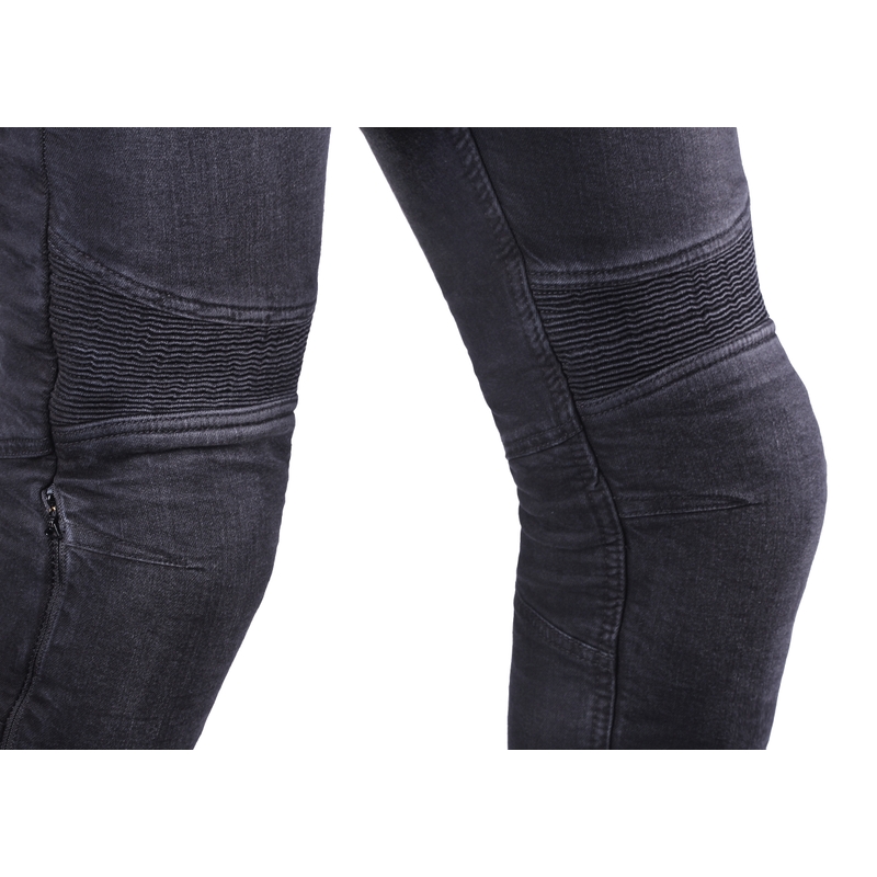 Cropped motorcykeljeans Street Racer Spike II CE Sort