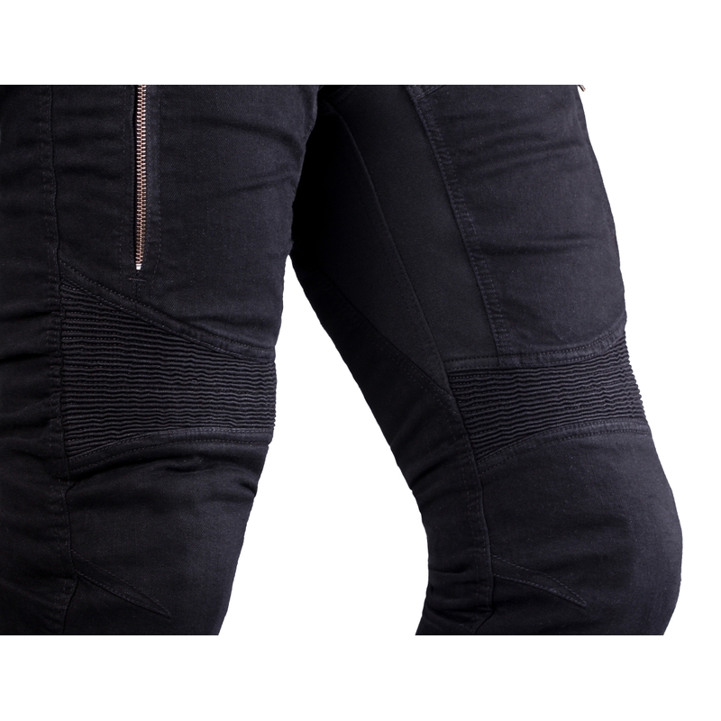Street Racer Stretch II CE Cropped Motorcykel Jeans Sort