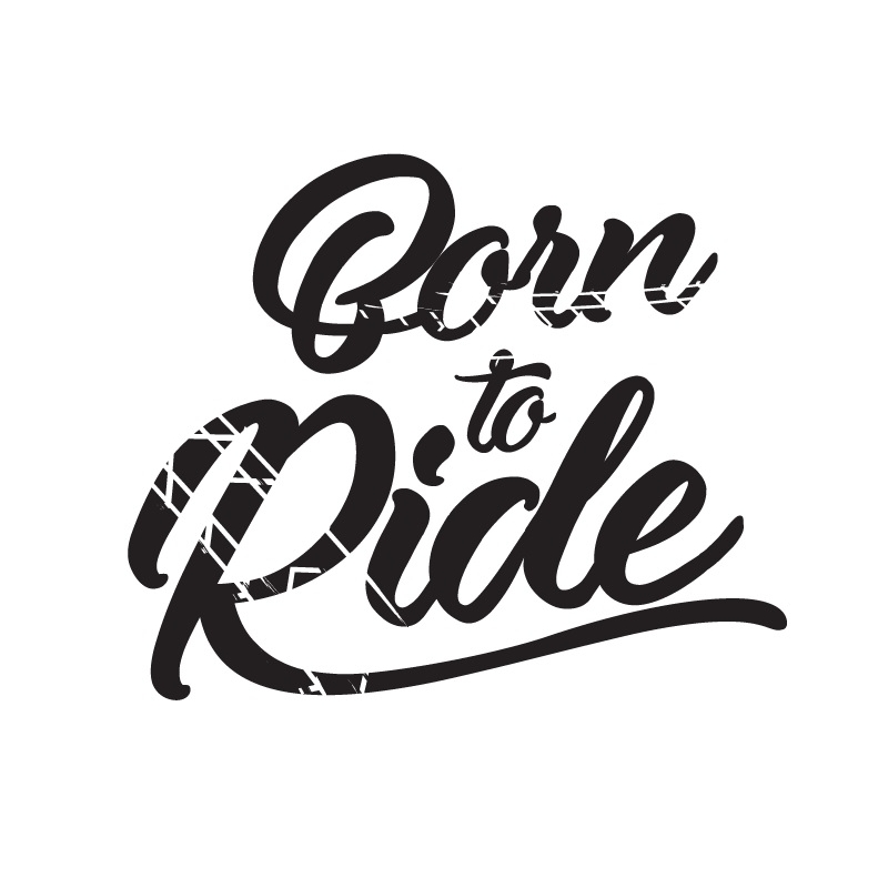 Born to Ride-klistermærke