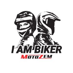 MotoZem I Am Biker-klistermærke
