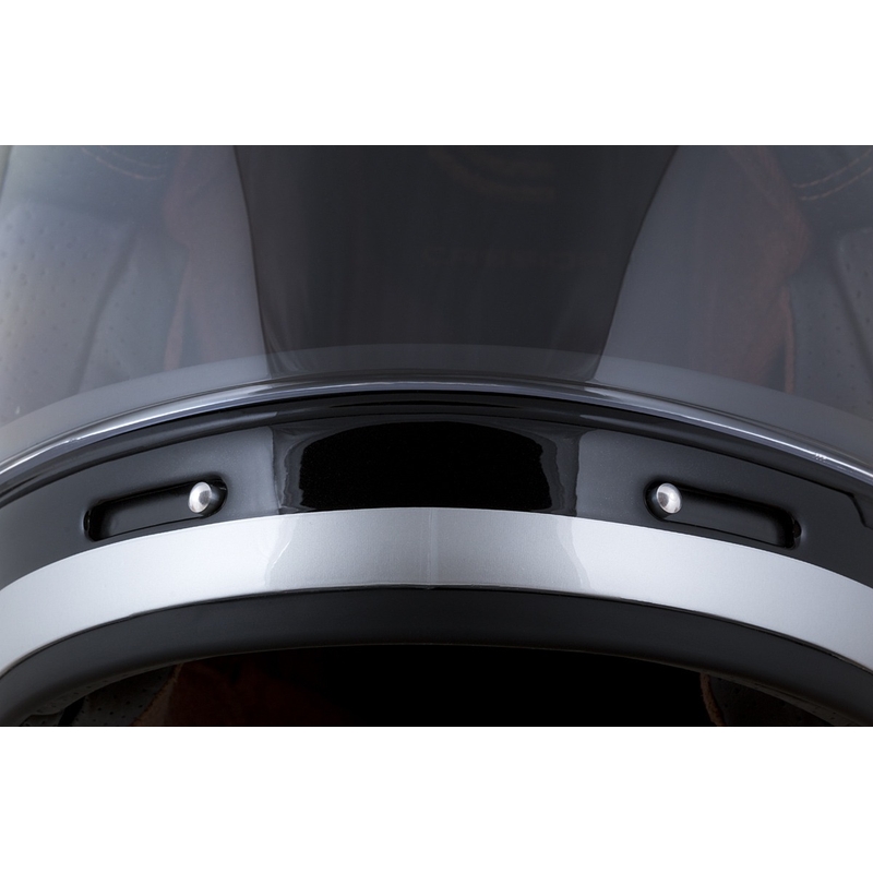 Integral motorcykelhjelm Cassida Fibre Jawa Sport sort-sølv-rød