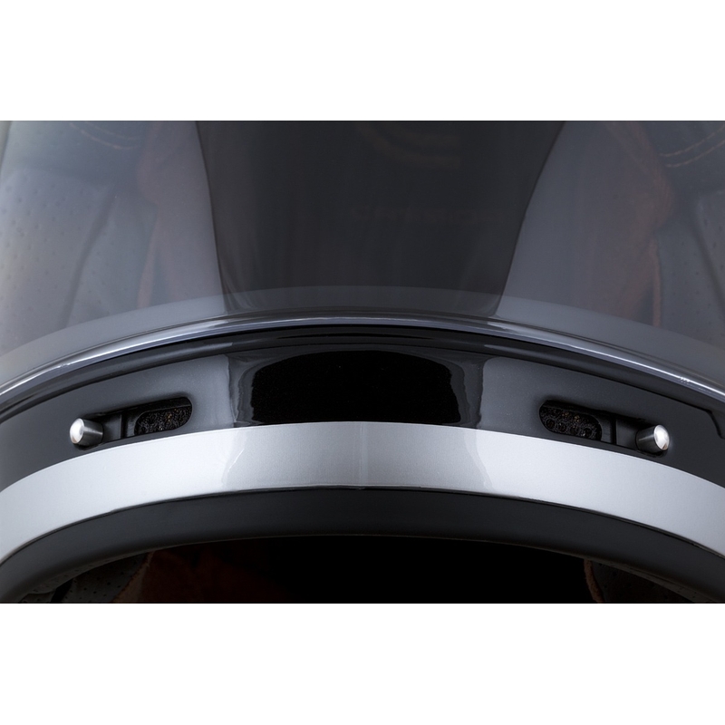 Integral motorcykelhjelm Cassida Fibre Jawa Sport sort-sølv-rød