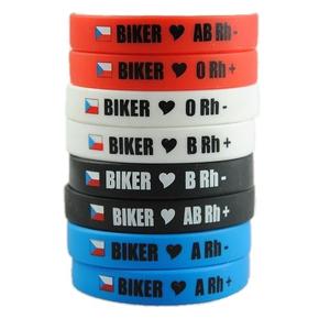 Moto Biker-armbånd med blodtype AB RH-
