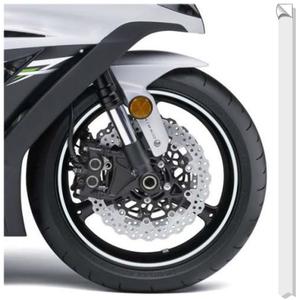 Reflekterende fælgbånd Print hvid