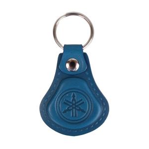 Nøglering i læder Yamaha blå