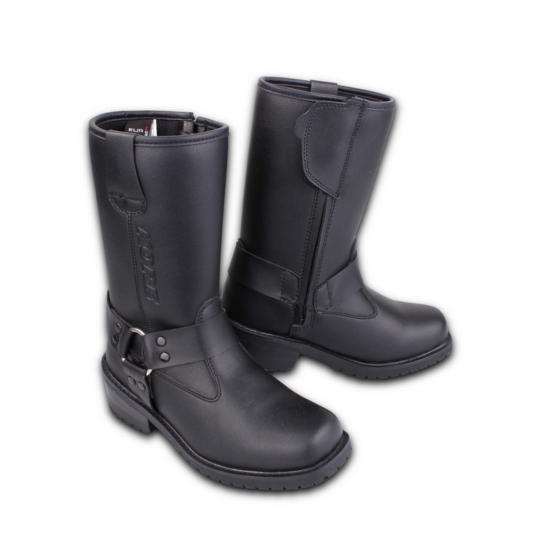 Boty na motorku Kore Black Buckle černé výprodej
