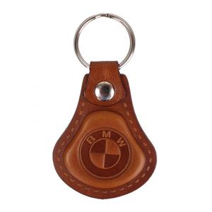 Nøglering i læder BMW brun