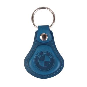 Nøglering i læder BMW blå