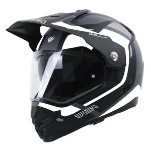 Endurohjelm RSA MX-01 EVO sort-hvid-grå udsalg