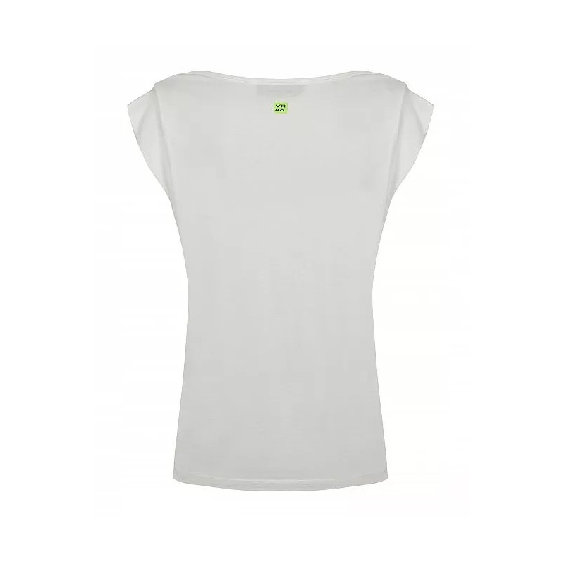 Dame-T-shirt VR46 Valentino Rossi hvid