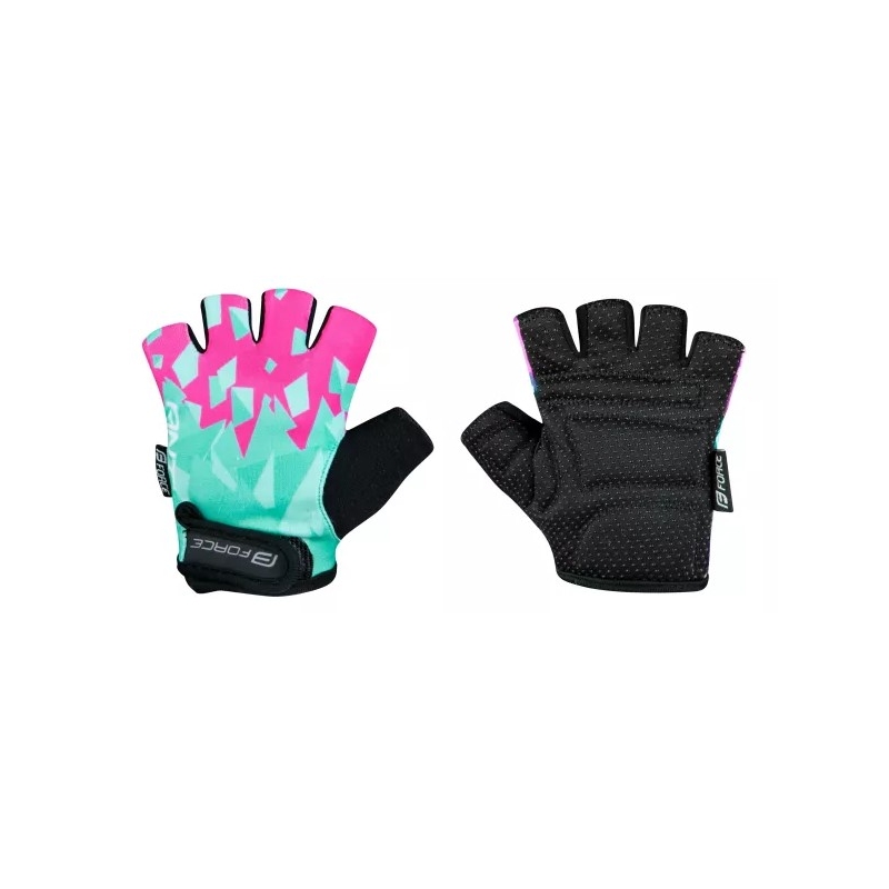 Dětské rukavice FORCE Ant tyrkysovo-růžové výprodej