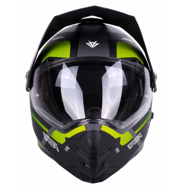 Endurohjelm RSA MX-01 EVO sort-grå-fluogrøn