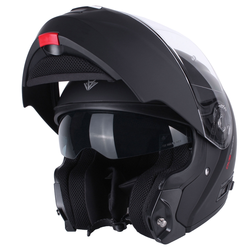 RSA Rival flip-up motorcykelhjelm, mat sort