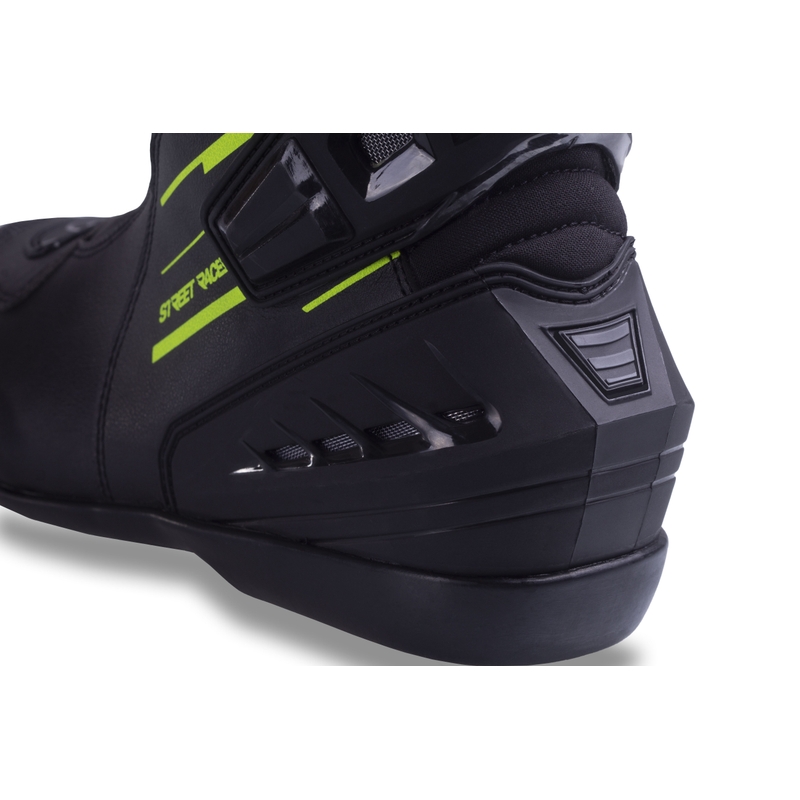 Street Racer Grid Sort-Fluo Yellow Motorcykelstøvler