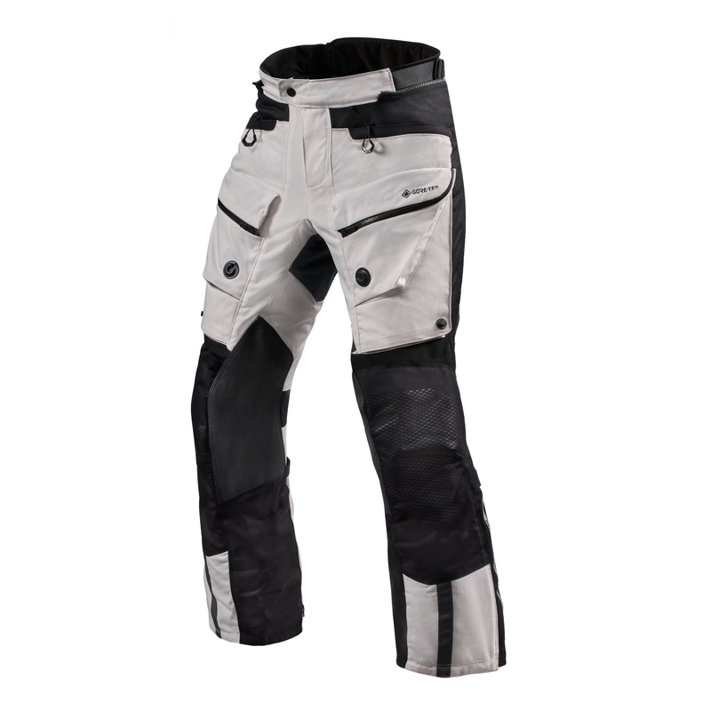 Revit Defender 3 GTX motorcykelbukser sølv-sort forlænget