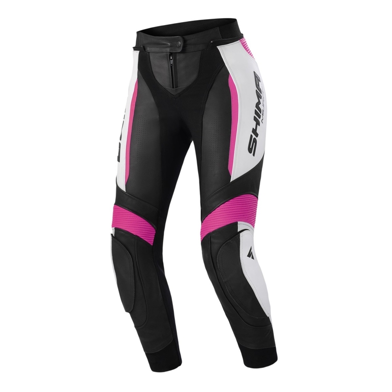 Shima Miura 2.0 motorcykelbukser til kvinder i sort, hvid og pink